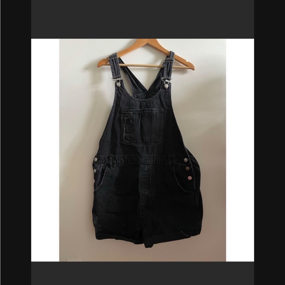 Topshop black overalls